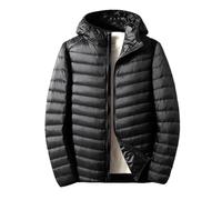 M&Catree Chaqueta de Pluma Ligera Hombre Acolchada Chaqueta de Plumón Invierno Cálido con Capucha para Abrigo Plegable - Hoodie | Negro, 3XL
