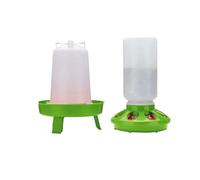 M&Catree Comedero para Polluelos de 1 kg y Bebedero para Pollitos de 1,5 l, Comedero para Gallinas y Bebedero para Gallinas, Codornices - Verde