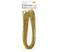 folia 77865 Alambre de Chenilla de 10 Piezas de Color Dorado, diámetro de 8 mm y 50 cm de Largo, Ideal para niños para Manualidades y diseño de Animales, Figuras y Otras Formas, Oro