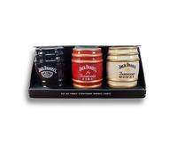 M. CORNELL IMPORTERS Jack Daniel's - Juego de 3 vasos de chupito de gres, juego de regalo de Jack Daniel's