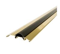 M-D Building Products 9043 M-D 0 Deluxe Umbral bajo con sello de vinilo, 3-3/4 3/4 pulgadas de alto, oro Brite, 36 pulgadas de largo x 3-3/4 pulgadas de ancho x 3/4 pulgadas de alto