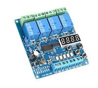 M¨®dulo de rel¨¦ de tiempo multifunci¨®n, 8-36V M¨®dulo de placa de interfaz de rel¨¦ de retardo de 4 canales multifunci¨®n de 4 canales Optoacoplador LED
