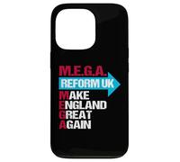 M.E.G.A Haga que Inglaterra sea grande otra vez. Reforma Reino Unido. Carcasa para iPhone 13 Pro