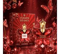 M Flights of Fancy Cherry Eau de Parfum 100ml - Floral con Negra Ácida, Liqueur de Almendras, Rosa de y Ciruela para Noches Románticas y Uso Diario - Base de Bean, de Madagascar, y - Botella de