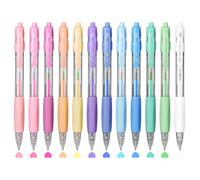M&G Bolígrafos de gel acrílico para colorear, 12 colores de 0,5 mm, punta fina, retráctiles, tinta de gel, con colores surtidos para diario, dibujo de papel negro, manualidades