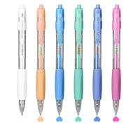 M&G Bolígrafos de gel acrílico para colorear, 6 colores de 0.5 mm de punta fina, retráctiles, bolígrafos de tinta de gel con colores surtidos para diario, dibujo de papel negro, manualidades