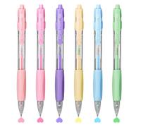 M&G Bolígrafos de gel acrílico para colorear, 6 colores, punta fina de 0.5 mm, retráctiles, bolígrafos de tinta de gel con colores surtidos para diario, dibujo de papel negro, manualidades (color