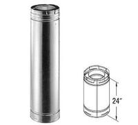 M&G DuraVent DirectVent Pro - Tubo de ventilación directa, galvanizado, pared exterior, negro, longitud: 61 cm