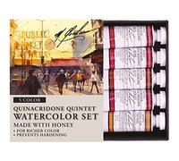 M. Graham 1/2-Ounce Tube Watercolor Paint Set, Quinacridone Quintet 5 by M. Graham & Co.