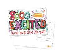 m&h invites 50 Teacher Welcome Postcards For Students - Back To School Postcards - Welcome To My Class Cards