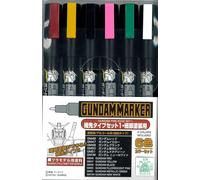 M. Hobby GMS-110 Gundam Marker Fine Edge Set 1 6 colores