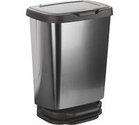 M home by Mazzei Mondex - Cubo de Basura de Cocina con Pedal de 20 l, Sistema de Cierre Suave, Cierre Suave, Efecto Carbono, Ideal para Cocina, Cuarto de baño, despensa, Fabricado en Italia