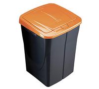 M-HOME Cubo 45 L ECOBIN con Tapa de Color Naranja 36,5x36x51 cm, Multicolor, Unidad