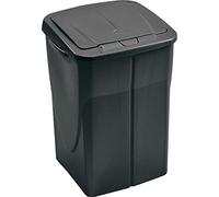 M-Home Mondex PLS8082-28 Roll Top - Cubo de Basura de Reciclaje con Tapa de plástico (36 x 36,5 x 51 cm, 45 l), plástico, Gris Oscuro, 45 L