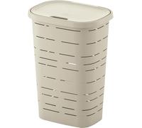 M-Home PLS6047V-15 - Cesto para la Colada, plástico, Color Beige, 45 x 33 x 60 cm (55 L)