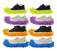 M-jump 8 piezas 4 pares de pantuflas para trapeador y plumero, funda multifunci n de chenilla