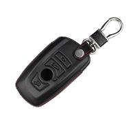 M.JVisun Llave del Coche Real Cuero Carcasas para Llaves para BMW Serie 1 Serie 2 Serie 3 Serie 4 Serie 5 Serie 6 Serie 7 5GT GT3 GT5 X1 X3 X4 M2 M3 M4 M5 M6 Funda Protectora - Cuero - Negro