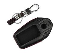 M.JVisun Llave del Coche Real Cuero Carcasas para Llaves para BMW Serie 5 Serie 6 GT Serie 7 730Li 740 740Li 750Li 760Li i8 X3 X4 X5 X6 X7 LCD Pantalla Funda Protectora - Cuero - Negro