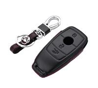 M.JVisun Llave del Coche Real Cuero Carcasas para Llaves para Mercedes-Benz 2019-2022 Clase A Clase C Clase G 2017-2022 Clase E 2018-2021 Clase S Funda Protectora - Cuero - Negro