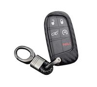 M.JVisun Suave Silicona Llave del Coche Carcasa para Llaves Para Jeep Compass Grand Cherokee SRT Renegade Trailhawk/Para Dodge Challenger Charger/Para Chrysler 200 300/Para Fiat 500 - Trenzado Llavero