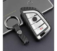 M.JVisun Suave Silicona Llave del Coche Carcasas para Llaves para BMW Serie 2 Serie 3 Serie 5 Serie 6 Serie 7 GT5 M4 M5 X1 X2 X3 X5 X5M X6 X6M X7 Funda Protectora - Negro - Ronda Llavero