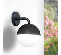 M Ledme Aplique de Pared Exterior Serie Cam - Casquillo E27, IP44, Acero Negro, Potencia 40W. Adecuado para Jardín, Terraza, Fachada (No Incluye Bombilla)