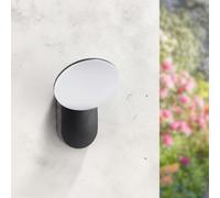 M Ledme - Aplique de Pared LED Hubb 10W para Exterior, Luz Cálida 3000K, 920 Lúmenes, IP54 Impermeable, Acabado Negro Moderno, Iluminación Decorativa para Terraza, Jardín o Fachada