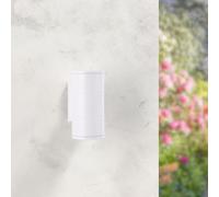 M Ledme - Aplique de Pared Led Tube White 2X3W, Luz Cálida 3000K, Impermeable IP54, Lámpara Moderna Para Jardín, Terraza, Entrada y Patio