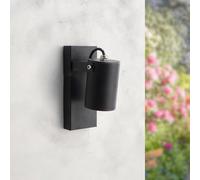 M Ledme - Aplique de pared para exterior Serie Urban, IP44 resistente al agua, casquillo GU10, color negro, para jardín, terraza o entrada (bombilla no incluida)