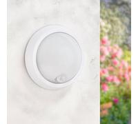M Ledme - Aplique LED con Sensor Movimiento Sphere 12W Pir 360º, Luz Cálida 4500K, Impermeable IP54, Lámpara Moderna para Jardín, Patio y Terraza