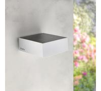 M Ledme - Aplique LED Solar White Bin 2W, Luz Exterior con Sensor de Movimiento y Crepuscular, protección IP65, iluminación 4000K (neutro) Carga Rápida y Autonomía 6-8h