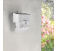 M Ledme - Aplique LED Solar White Flat 1W para Exterior con Sensor de Movimiento y Sensor Crepuscular, IP44, Panel Solar, Autonomía 6-8H, Luz Solar para Jardín, Terraza, Entrada o Fachada