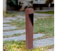 M Ledme - Baliza Led Bornos Plus Rust Brown 10W, 1000 lumen, Luz regulable de luz calida a fria, Cct, Impermeable IP65, 80 cm, para jardín, Terraza, Entradas y Patios.