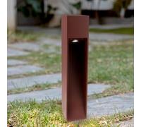 M Ledme - Baliza Led Cora Plus Rust Brown Cct 10W, 1000 lumen, Luz regulable de luz calida a fria, Cct, Impermeable IP65, 80 cm, para jardín, Terraza, Entradas y Patios.