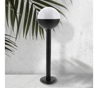 M Ledme - Baliza LED exterior Plus serie Cam, Casquillo E27, IP44 impermeable, acabado negro. Ideal para entradas, fachadas, jardines (Bombilla no incluida)