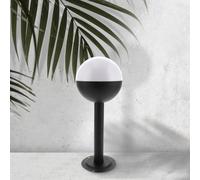 M Ledme - Baliza LED exterior serie Cam, Casquillo E27, IP44 impermeable, acabado negro. Ideal para entradas, fachadas, jardines (Bombilla no incluida)