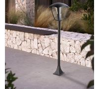 M Ledme - Baliza LED Exterior Serie Ronse Plus, Impermeable IP44, Casquillo E27, Estilo Clásico en Negro, Acero/PMMA, Ideal para Jardines y Caminos, Potencia Máx. 40W (Sin Bombilla), LM7428.