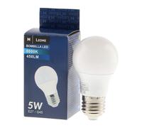 M Ledme - Bombilla Led E27 G45 5W, (Eq. 40W), Luz blanca Fría (6000k), casquillo E27, 450 Lumen, IP20, Apertura del Haz de Luz 270 nergética y Bajo Consumo. LM7003