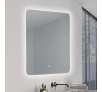 M Ledme - Espejo Baño con Luz, 50X70 cm, Serie Mijas, 15W, Regulable, Regulable de Color Blanco Calido, Neutro o Frio (CCT), Interruptor Táctil, Cristal Templado, IP44, LM9303.