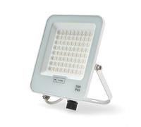 M Ledme - Foco Proyector Led Napoli Plus White 50W, Protección IP65, Regulable de Luz Fría a Luz Cálida 2700K-6500K, Iluminación exterior, De uso para jardín, patios, parking, hotel, naves etc.