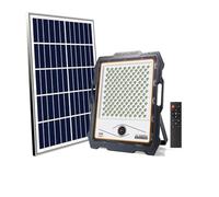 M Ledme - Foco Proyector Led Solar Con Cámara Jeff 200W, luz fría (6000k), Sensor de movimiento/crepuscular, 1080P, Impermeable IP67, 1840lm, Control remoto con App, Para Patio, Jardín, Camino.