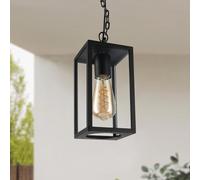 M Ledme - Lámpara de Techo Led exterior serie Ducte, casquillo E27, IP44 Impermeable, acabado negro. Ideal para Jardines, Terrazas, Entradas y Porches (no incluye bombilla)