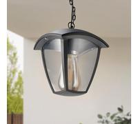 M Ledme - Lámpara de Techo Led exterior serie Ronse, casquillo E27, IP44 Impermeable, acabado negro. Ideal para Jardines, Terrazas, Entradas y Porches (no incluye bombilla)