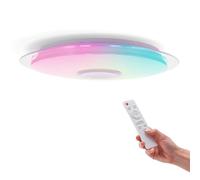 M Ledme - Lámpara de Techo LED Regulable 36W, 500mm, Luz con Música Cambio Color RGB+CCT, con Altavoz, Bluetooth, Aplicación, Control remoto(En Interior del plafón), Ideal Para Baño, Dormitorio,LM6609