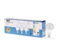 M Ledme - Pack 6, Bombilla Led E14 G45 7W, Luz neutra (4000k), casquillo E14, 630 Lumen, IP20, Apertura del Haz de Luz 200°, Eficiencia energética y Bajo Consumo. LM7607