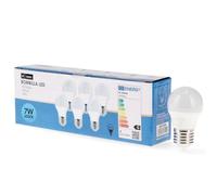 M Ledme - Pack 6, Bombilla Led E27 G45 7W, Luz fría (6000k), casquillo E27, 630 Lumen, IP20, Apertura del Haz de Luz 200°, Eficiencia energética y Bajo Consumo. LM7605