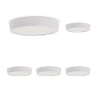 M Ledme - Panel de Superficie Serie Slim 12W, 2000lm, Luz Neutra (4500k). Lámpara de techo de interiores IP20. Ideal para Baño, Cocina, Dormitorio. Fácil de instalar, LM5241. (Paquete de 5)