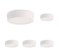 M Ledme - Panel de Superficie Serie Slim 6W, 2000lm, Luz fría (6000k). Lámpara de techo de interiores IP20. Ideal para Baño, Cocina, Dormitorio. Fácil de instalar, LM5289. (Paquete de 5)