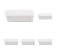 M Ledme - Panel de Superficie Serie Slim Cuadrado 12W, 1200lm, Luz Cálida (3000k). Lámpara de techo de interiores IP20. Ideal para Cocina, Dormitorio., Baño. Instalación sencilla, LM5252.