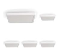 M Ledme - Panel de Superficie Serie Slim Cuadrado 25W, 2500lm, Luz Fría (6000k). Lámpara de techo de interiores IP20. Ideal para Cocina, Dormitorio., Baño. Instalación sencilla, LM5256. (Paquete de 5)